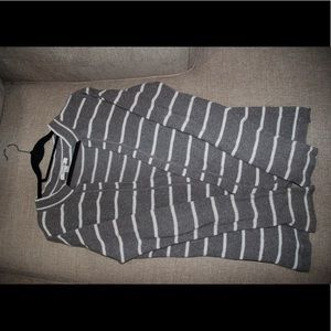 Gray stripped winter sweater